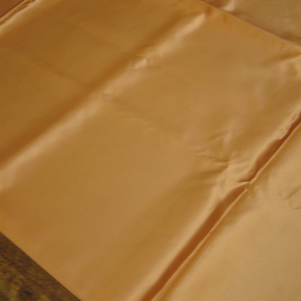 Peach satin tablecloth--54" x 54"-satin stitched edges